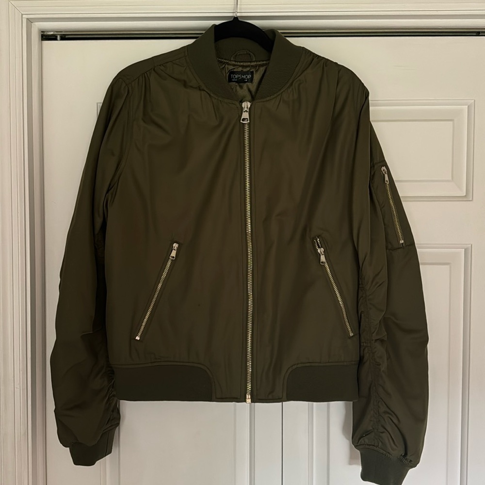TopShop Military Green Bomber Jacket